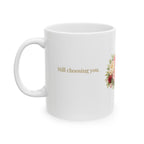 Back view of the 25th anniversary mug