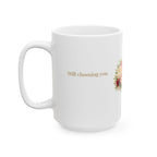 25th anniversary mug displayed on a shelf