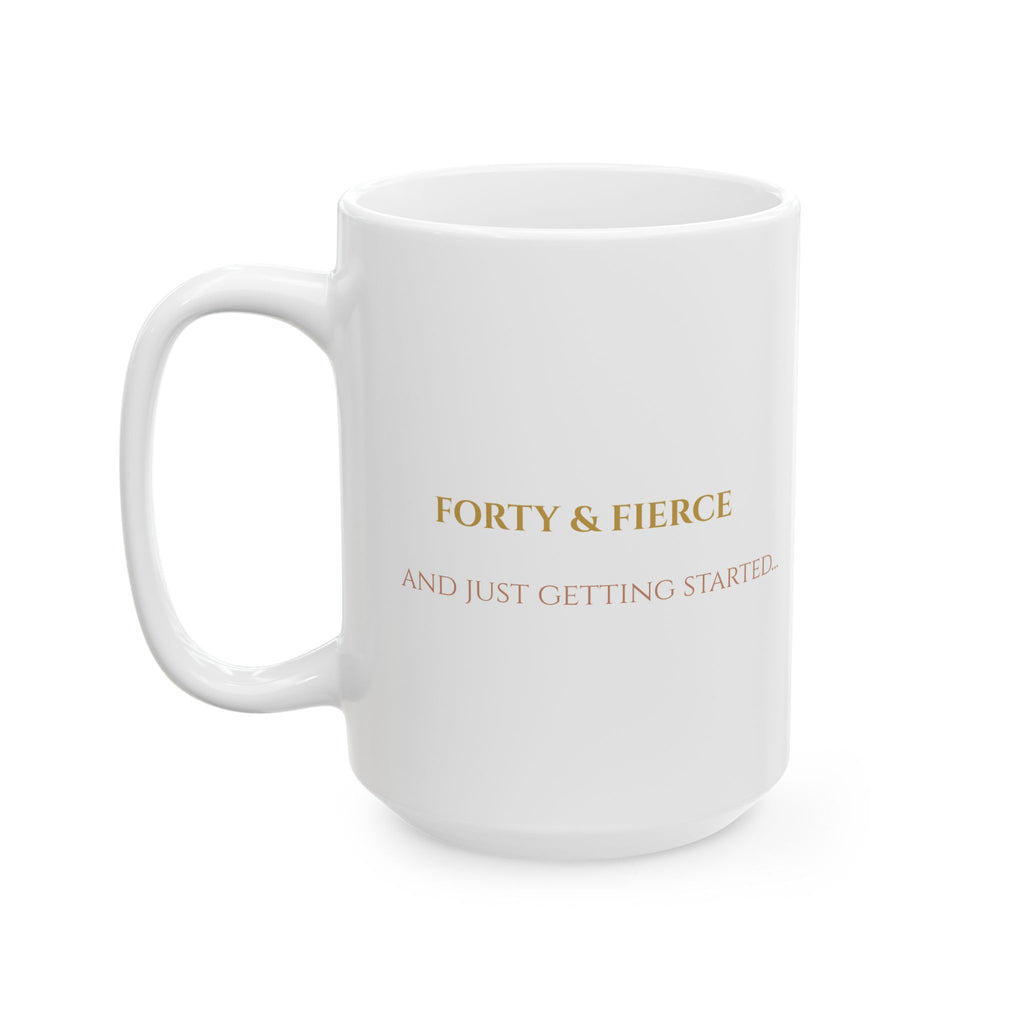 Personalized 40 birthday mug for her — bold gift idea for women turning forty
