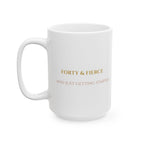 Personalized 40 birthday mug for her — bold gift idea for women turning forty