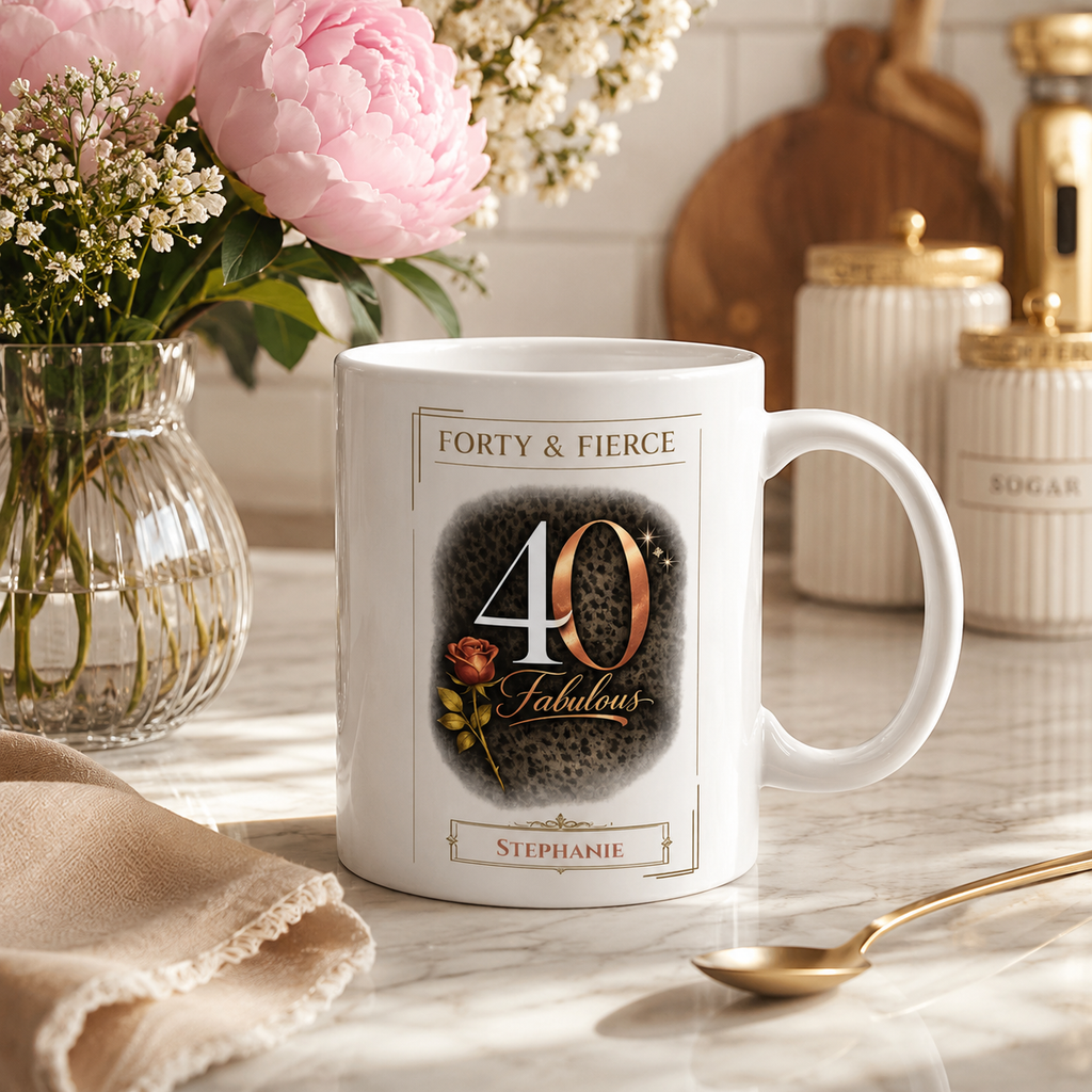 40 Fabulous personalized mug in a lifestyle home setting