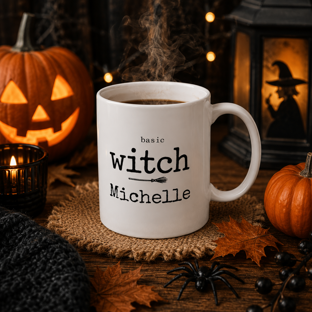 Basic Witch mug displayed on a kitchen counter