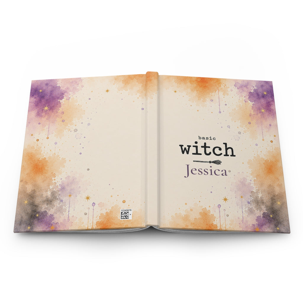 Back cover of the Basic Witch journal showing the discreet production barcode