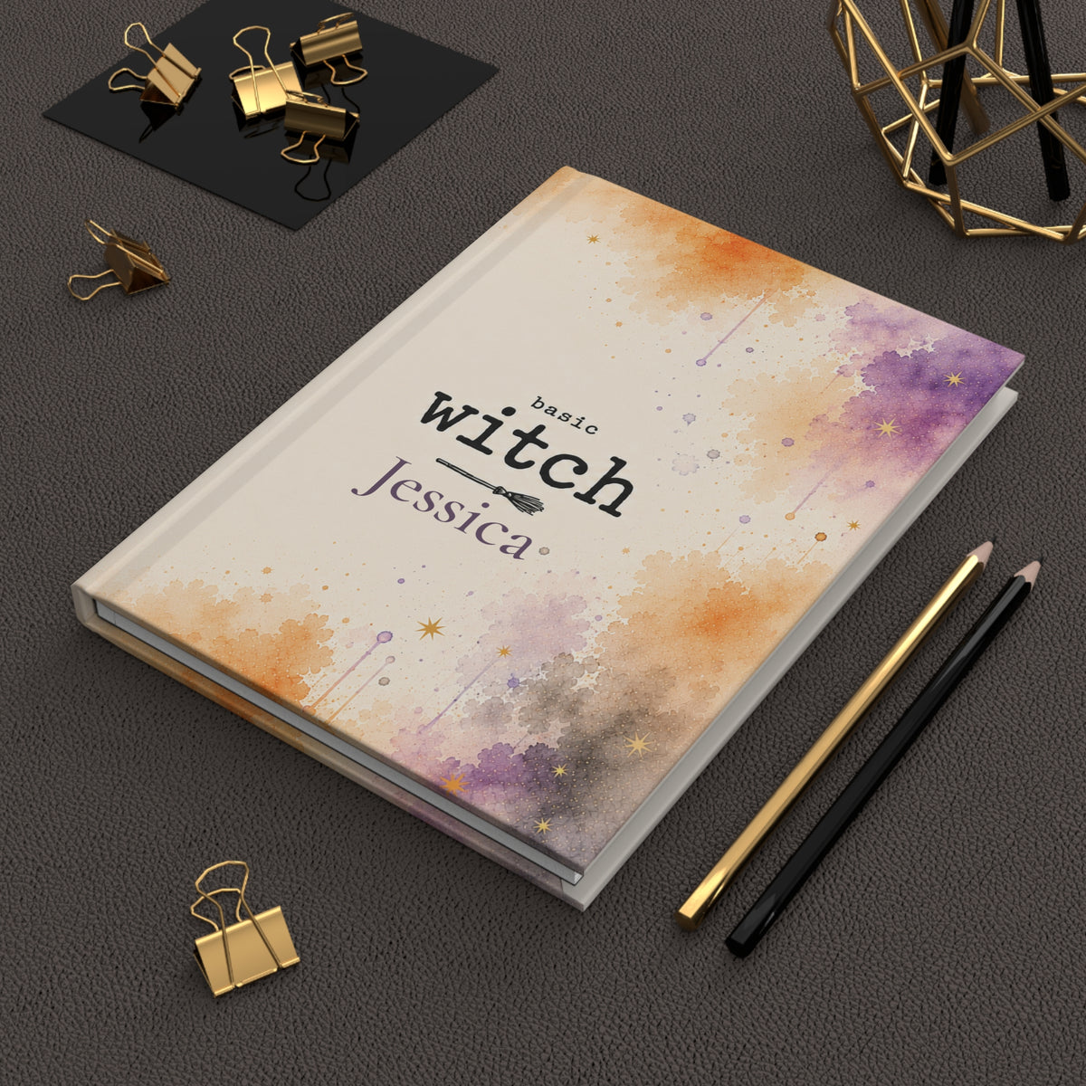 Basic Witch journal held in hand to show size and portability