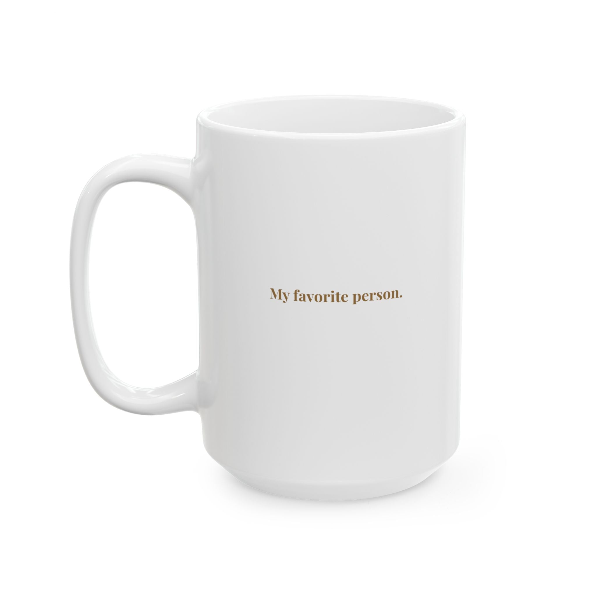 Detail shot of the glossy ceramic finish on the Best Girlfriend Ever mug