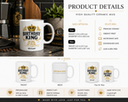 Personalized Birthday King glossy ceramic mug — gift for him