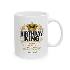 Personalized Birthday King Mug for Men