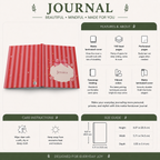 Candy Cane personalized journal styled near a Christmas tree as a holiday gift