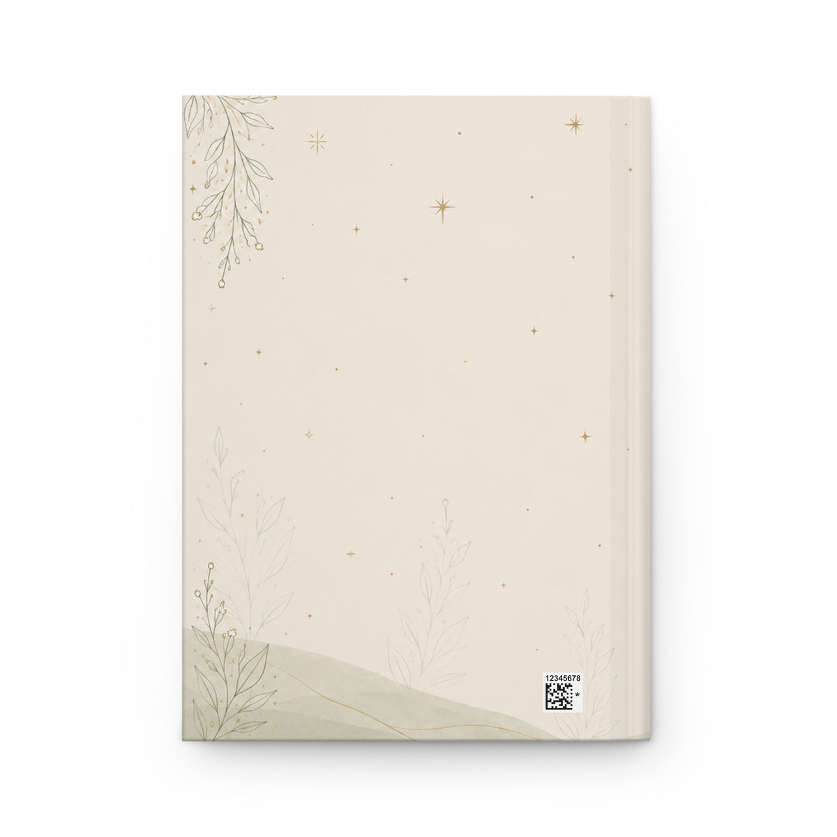Celestial Moon journal styled on a wooden desk with coffee and pen, flat lay