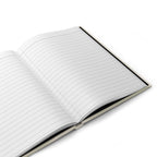 Open Celestial Moon journal showing blank lined pages inside