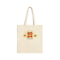 Personalized Ho Ho Ho reindeer canvas tote bag with custom name