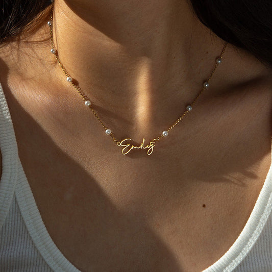 Personalised Pearl Necklace