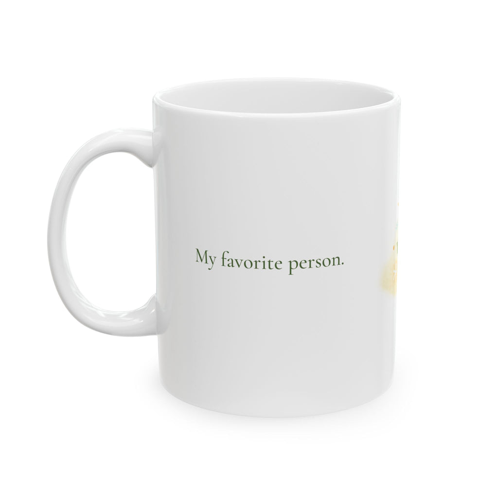 Back view of the Ho Ho Ho reindeer mug
