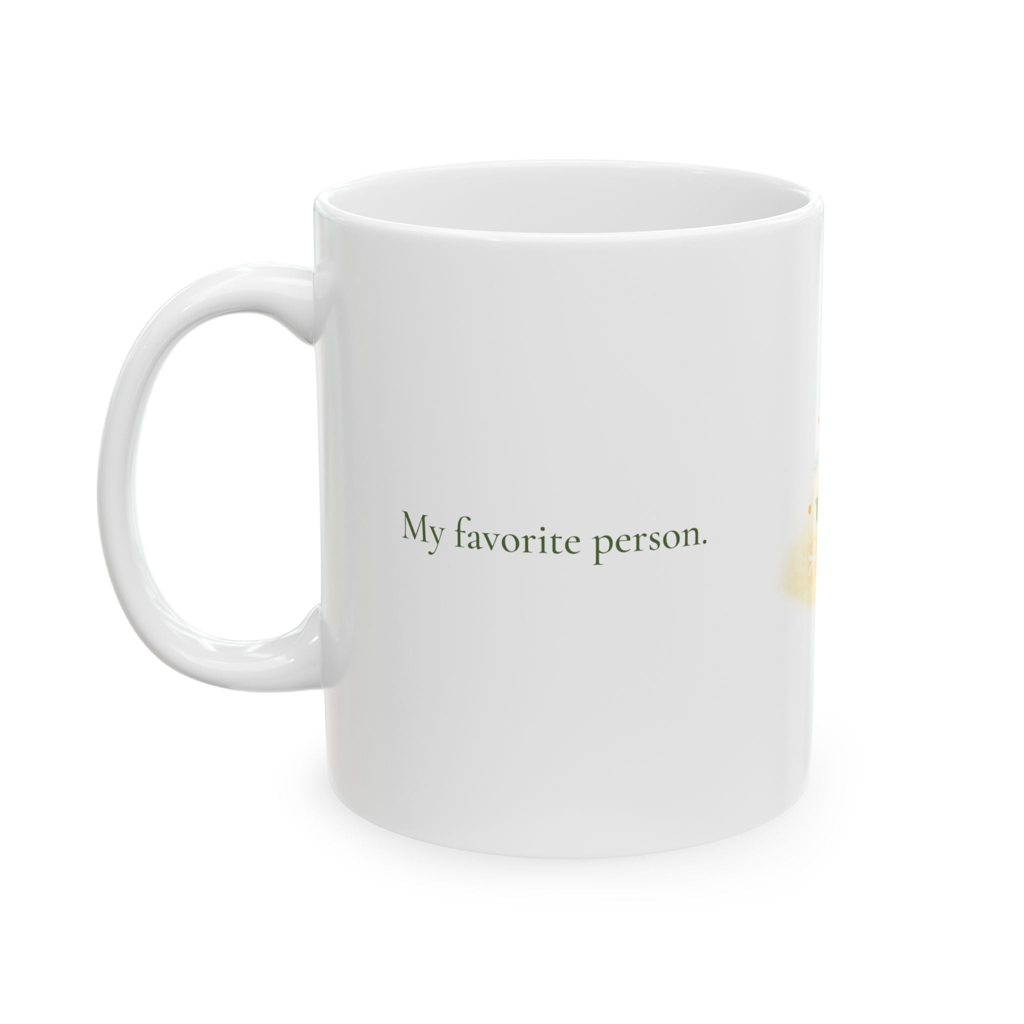 Back view of the Ho Ho Ho reindeer mug