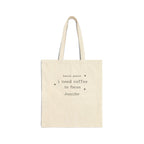 Personalized Hocus Pocus Coffee to Focus canvas tote bag with custom name