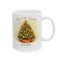 Personalized Joy to the World Christmas Mug