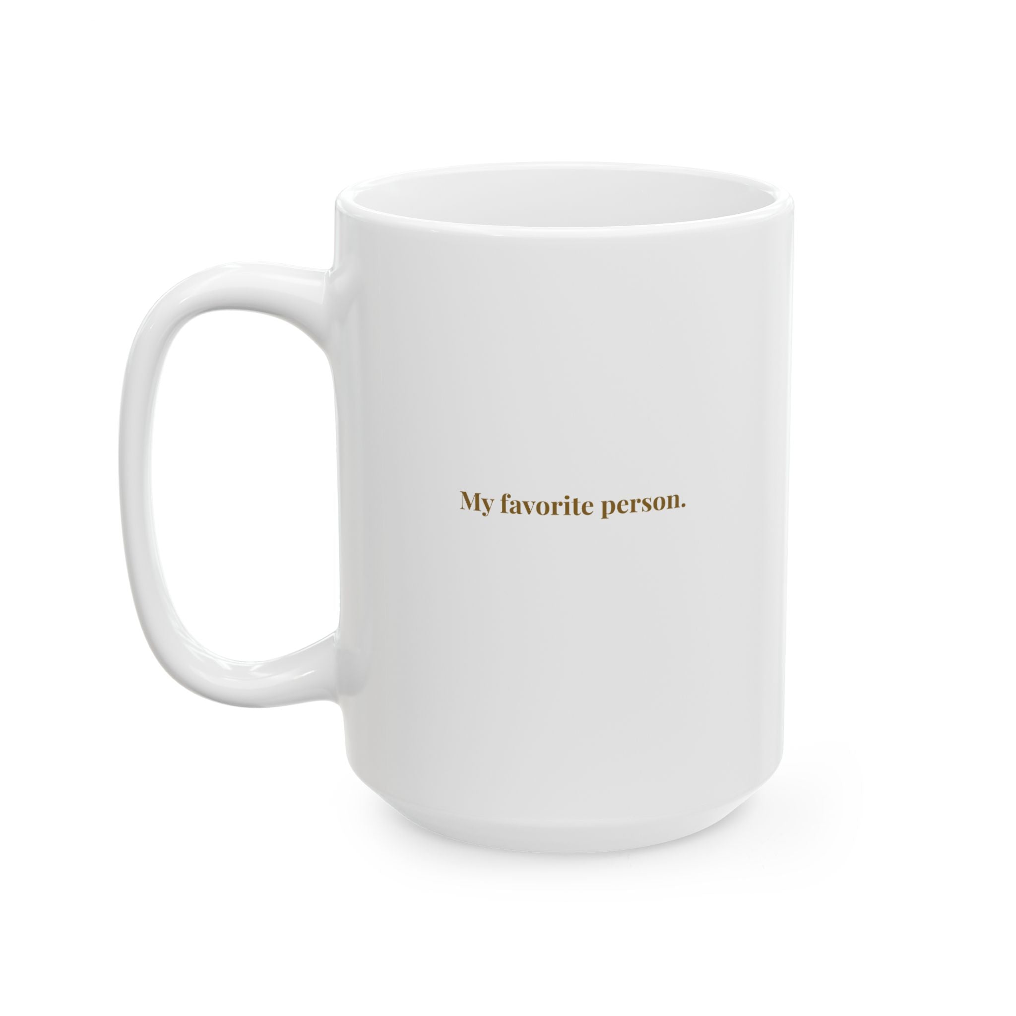Detail shot of the glossy ceramic finish on the legend mug
