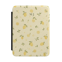 Monogram Lemon Print Kindle Case
