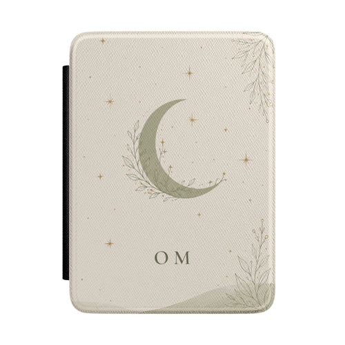 Minimalist Moon Monogram Kindle Case