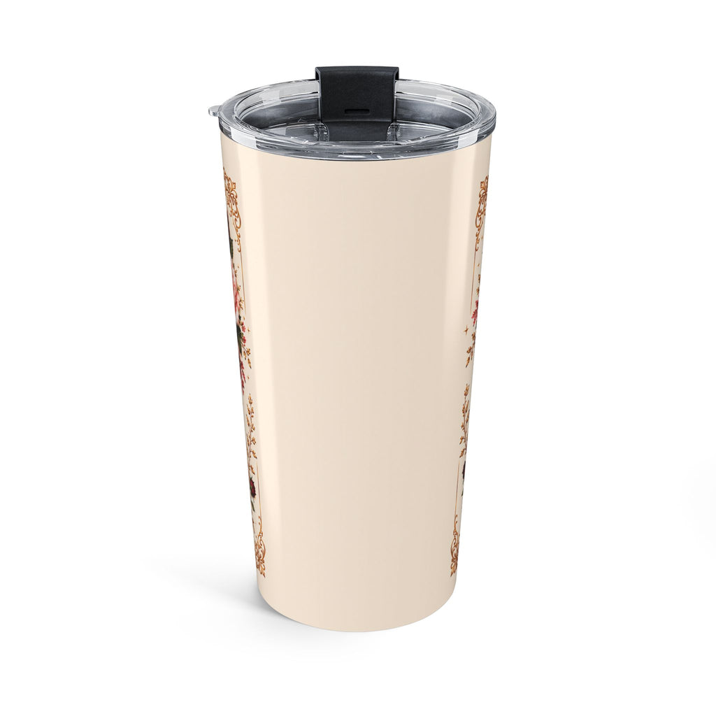 20oz 50 & Fabulous tumbler shown with clear push-on lid