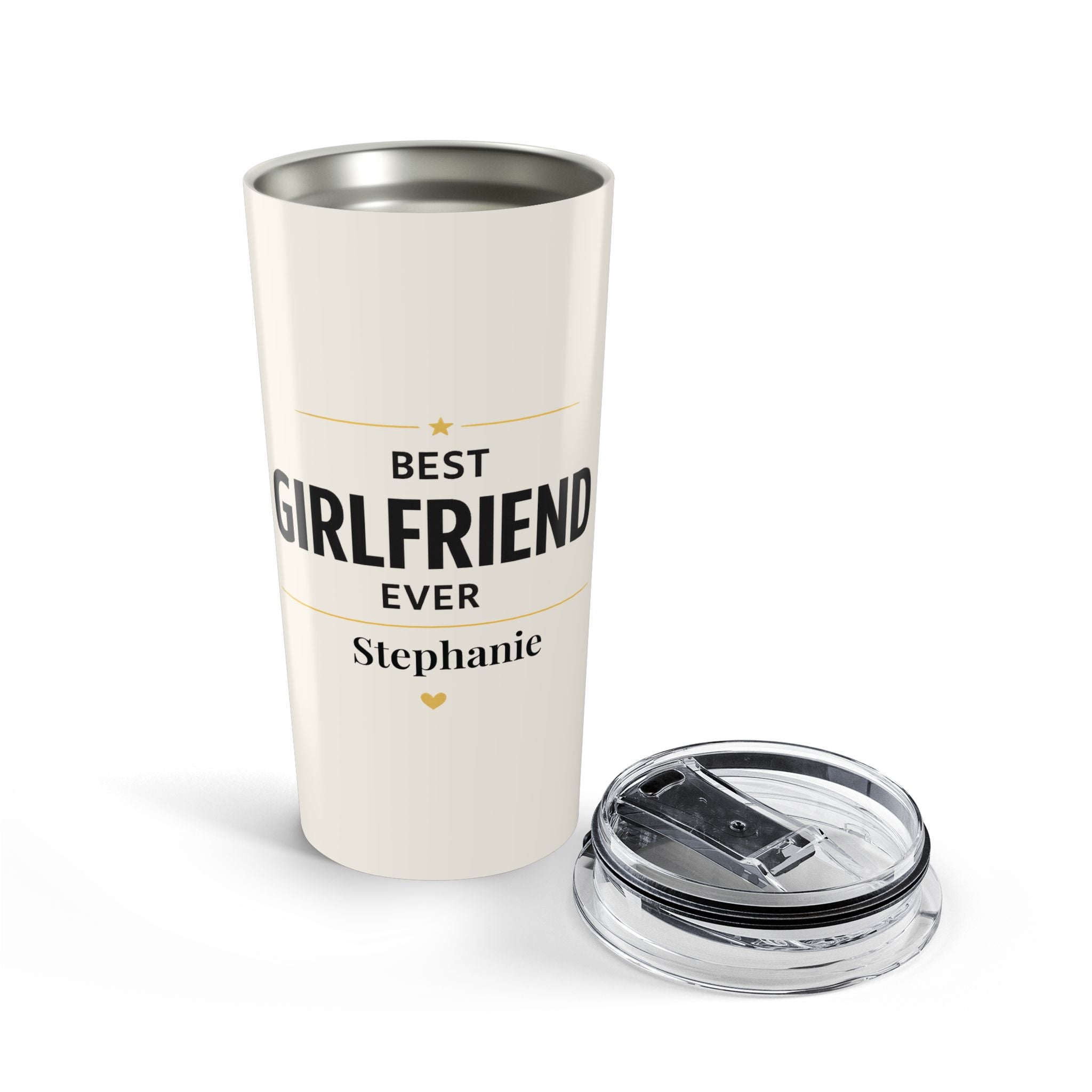 Best Girlfriend Ever tumbler styled on a table