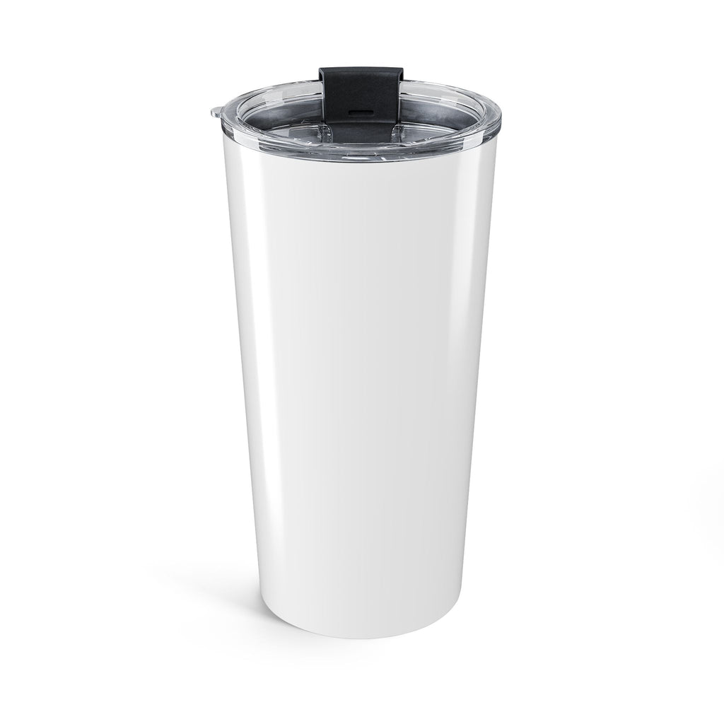 20oz Birthday King tumbler shown with clear push-on lid