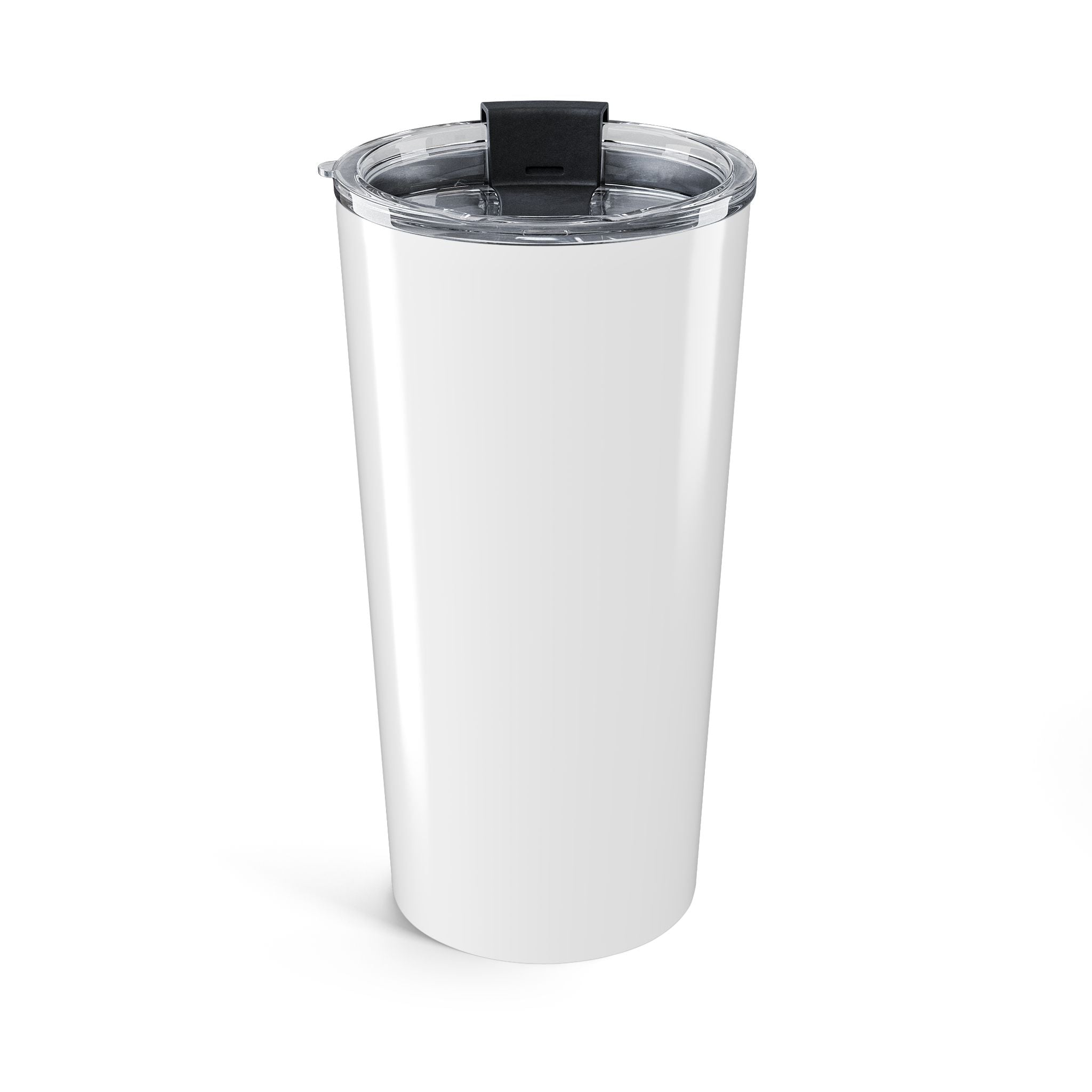 20oz Birthday King tumbler shown with clear push-on lid