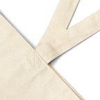 Back view of Caffeine and Good Vibes personalized canvas tote bag