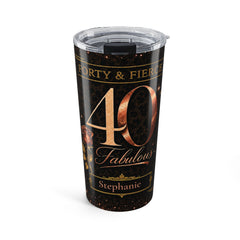 Forty & Fierce Personalized Birthday Tumbler