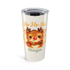 Ho Ho Ho Reindeer Personalized Christmas Tumbler