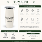Back angle of Legendary Boyfriend tumbler design
