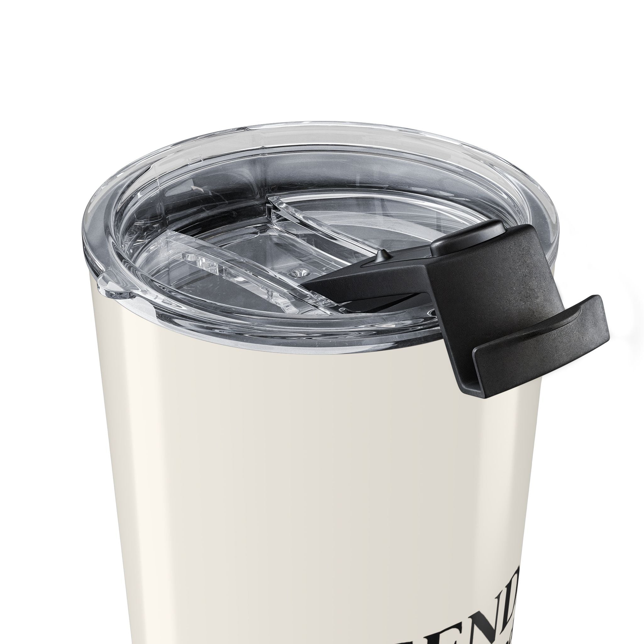 Legendary Boyfriend tumbler held in hand showing size and grip