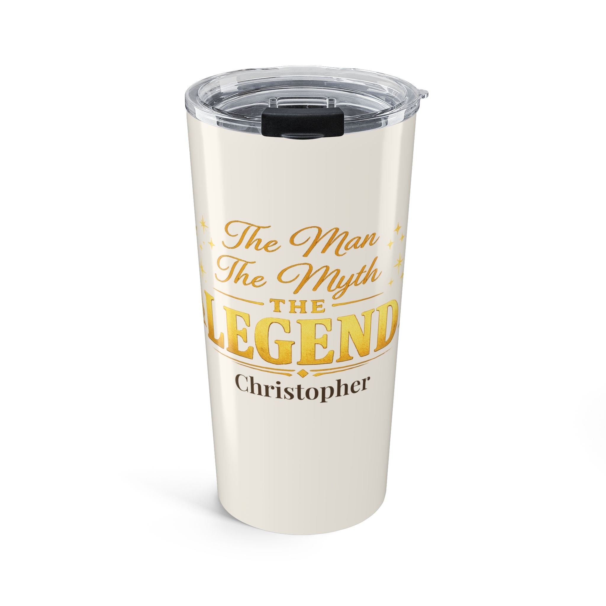 Personalized Man, the Myth, the Legend tumbler with custom name