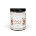 Personalized Mr and Mrs Since 2021 soy candle with rose design