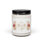 Personalized Mr and Mrs Since 2021 soy candle with rose design