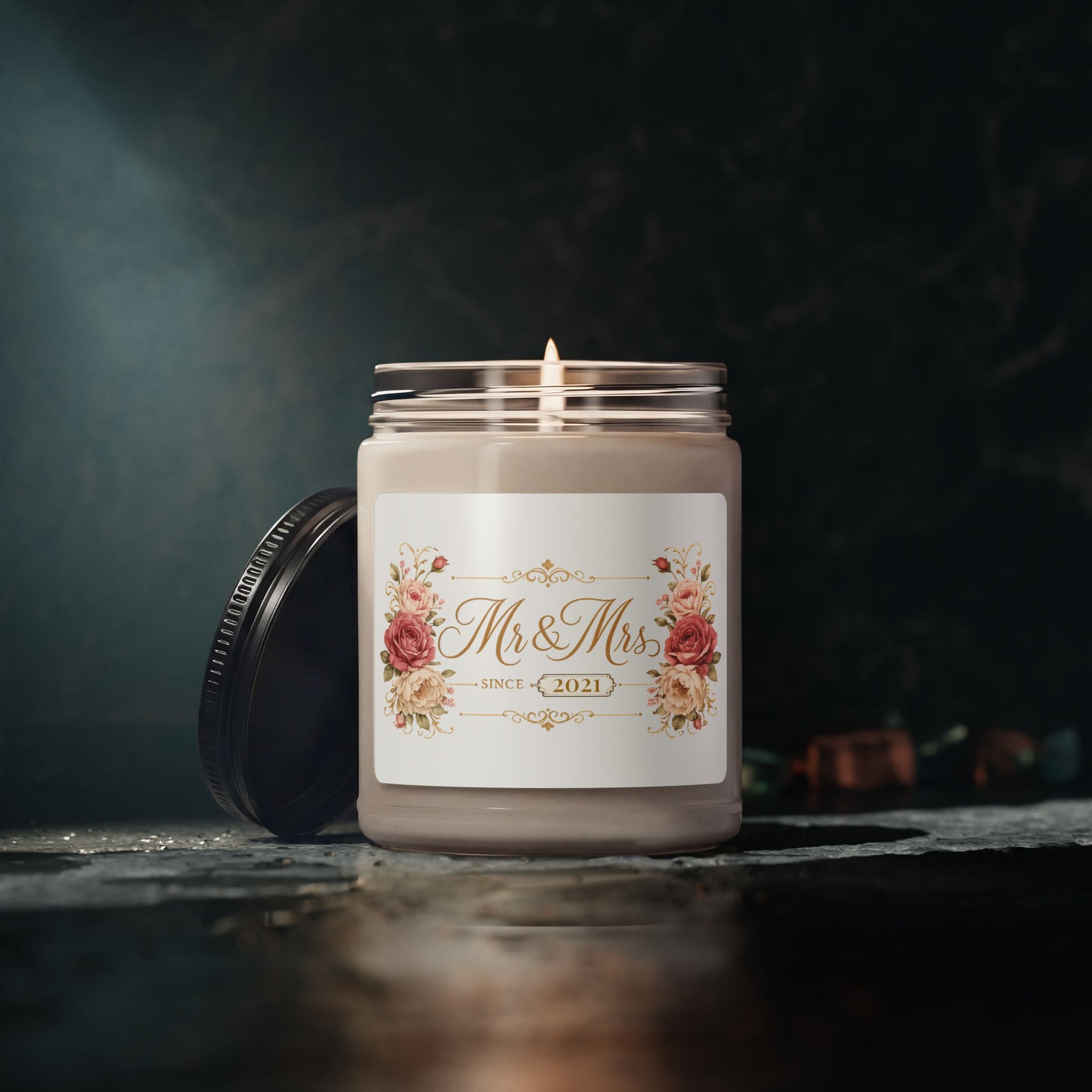 Size reference of the 9 oz wedding candle jar