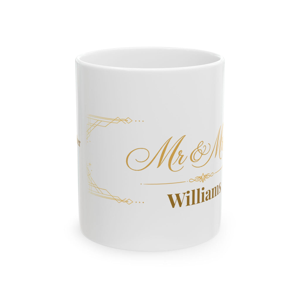 11oz and 15oz size comparison of the personalized art deco mug