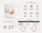 Personalized Mr and Mrs rose bouquet mug shown gift-boxed