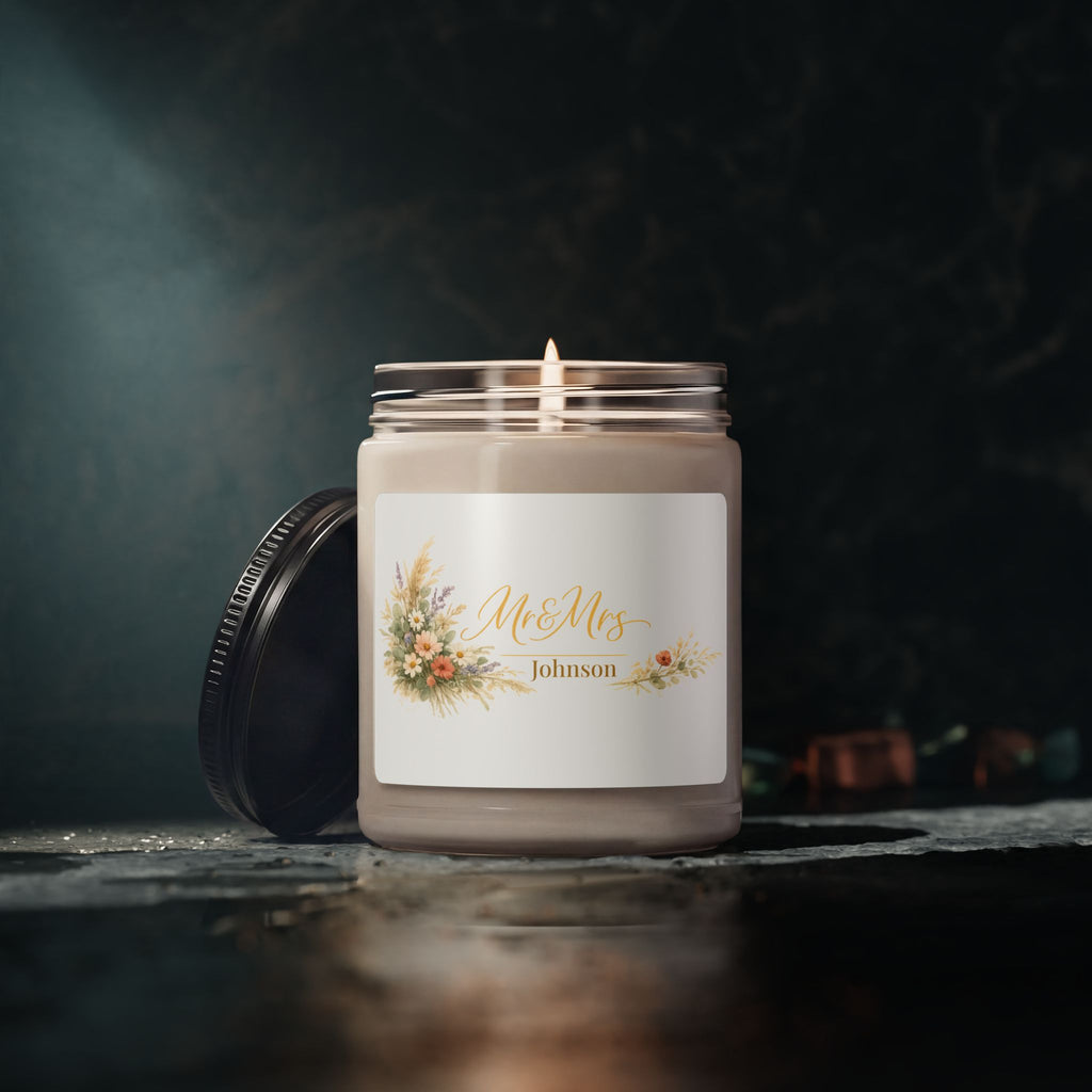 Size reference of the 9 oz wedding candle jar