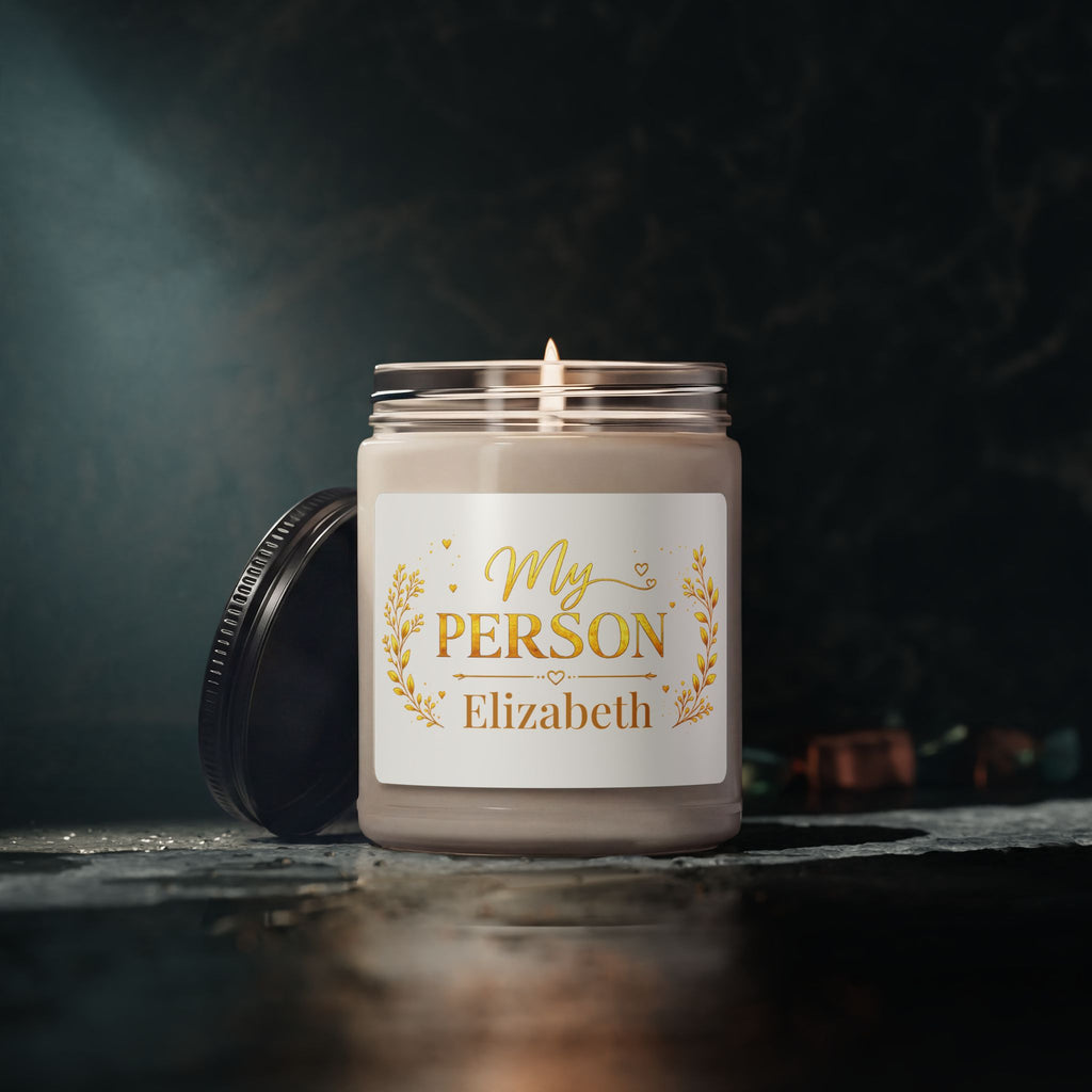 Size reference of the 9 oz My Person candle jar