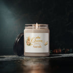 Size reference of the 9 oz Queen of the House candle jar