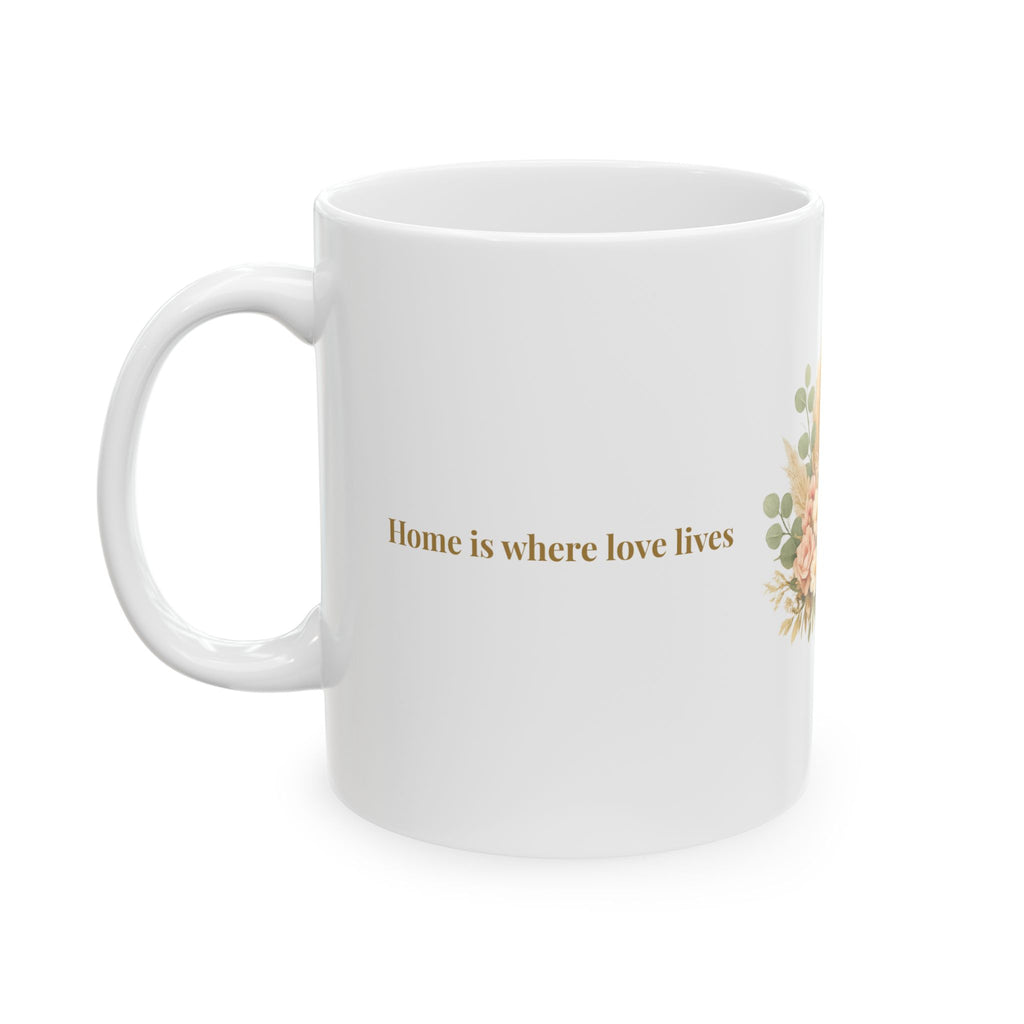 11oz and 15oz size comparison of the personalized Queen of This House mug