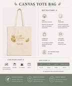 Queen of this House personalized tote bag detail shot