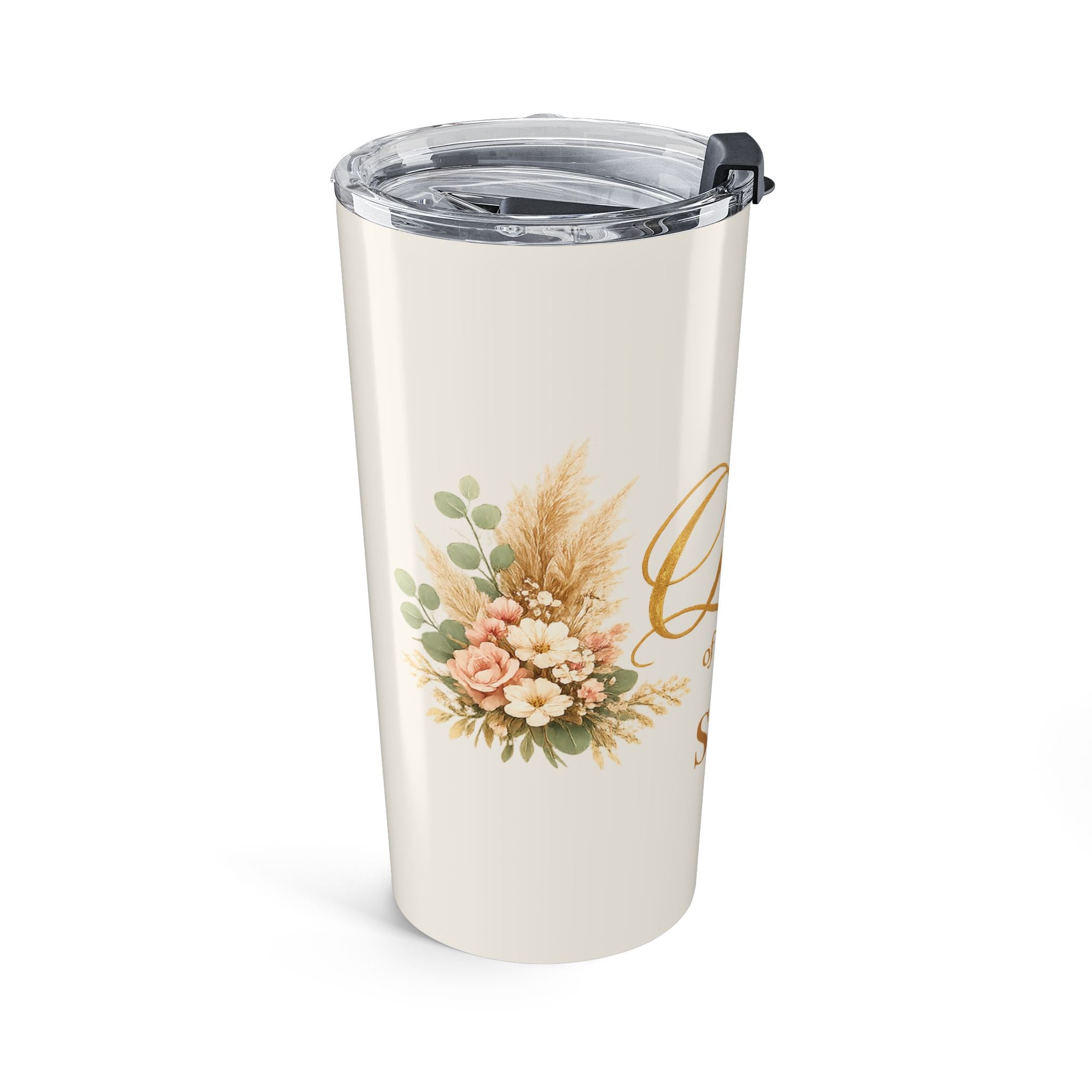 Queen of This House tumbler held in hand showing size and grip