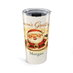 Season's Greetings Santa Personalized Christmas Tumbler