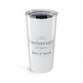 Personalized Silver Anniversary tumbler with custom names for 25 years