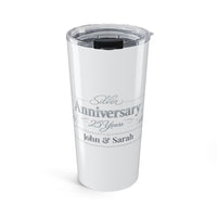 Silver Anniversary Personalized Tumbler
