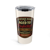 Vintage Dude Personalized Birthday Tumbler