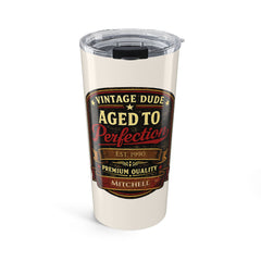 Vintage Dude Personalized Birthday Tumbler
