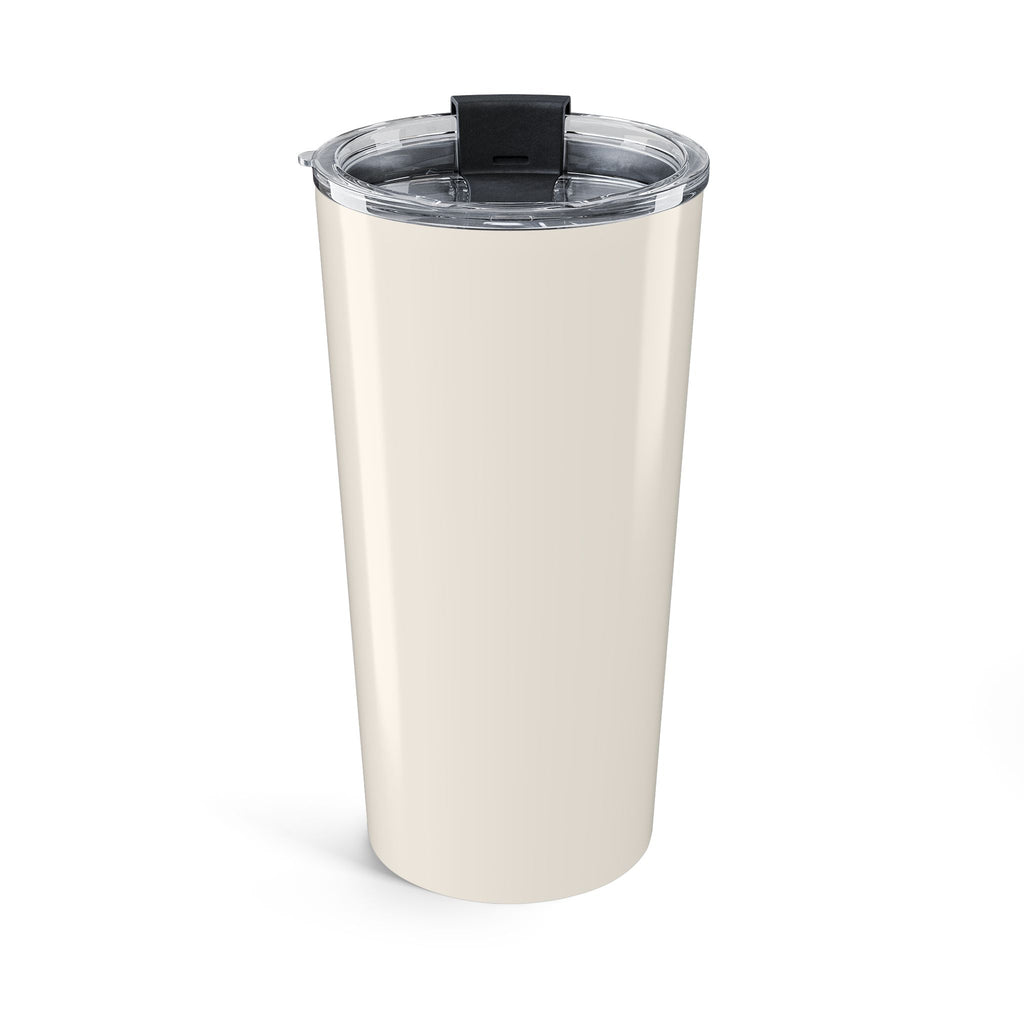 20oz Vintage Dude tumbler shown with clear push-on lid